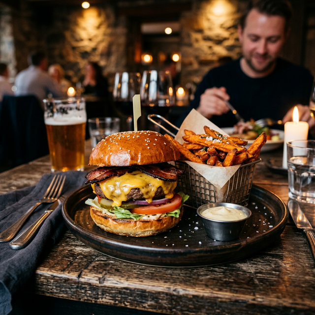 TinGrill premium beef burger